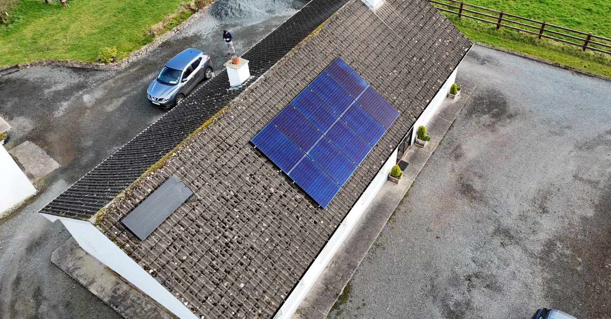 A high-quality residential solar panel installation
